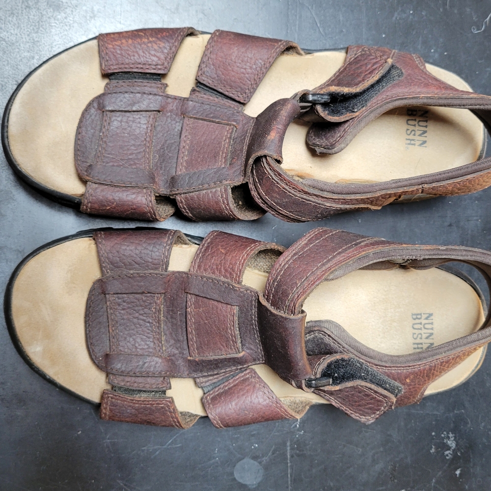 Nunn Bush Men's Brown Leather Sandals